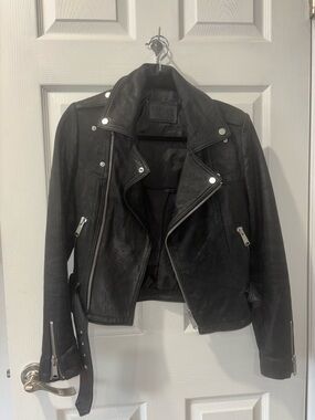 Carmar Black Leather Moto Jacket